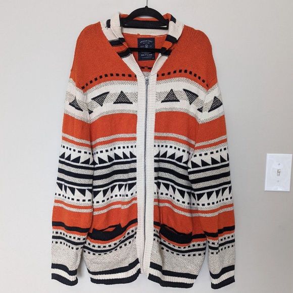 American Eagle Outfitters Sweaters - American Eagle Striped Zip Up Cardigan Sweater